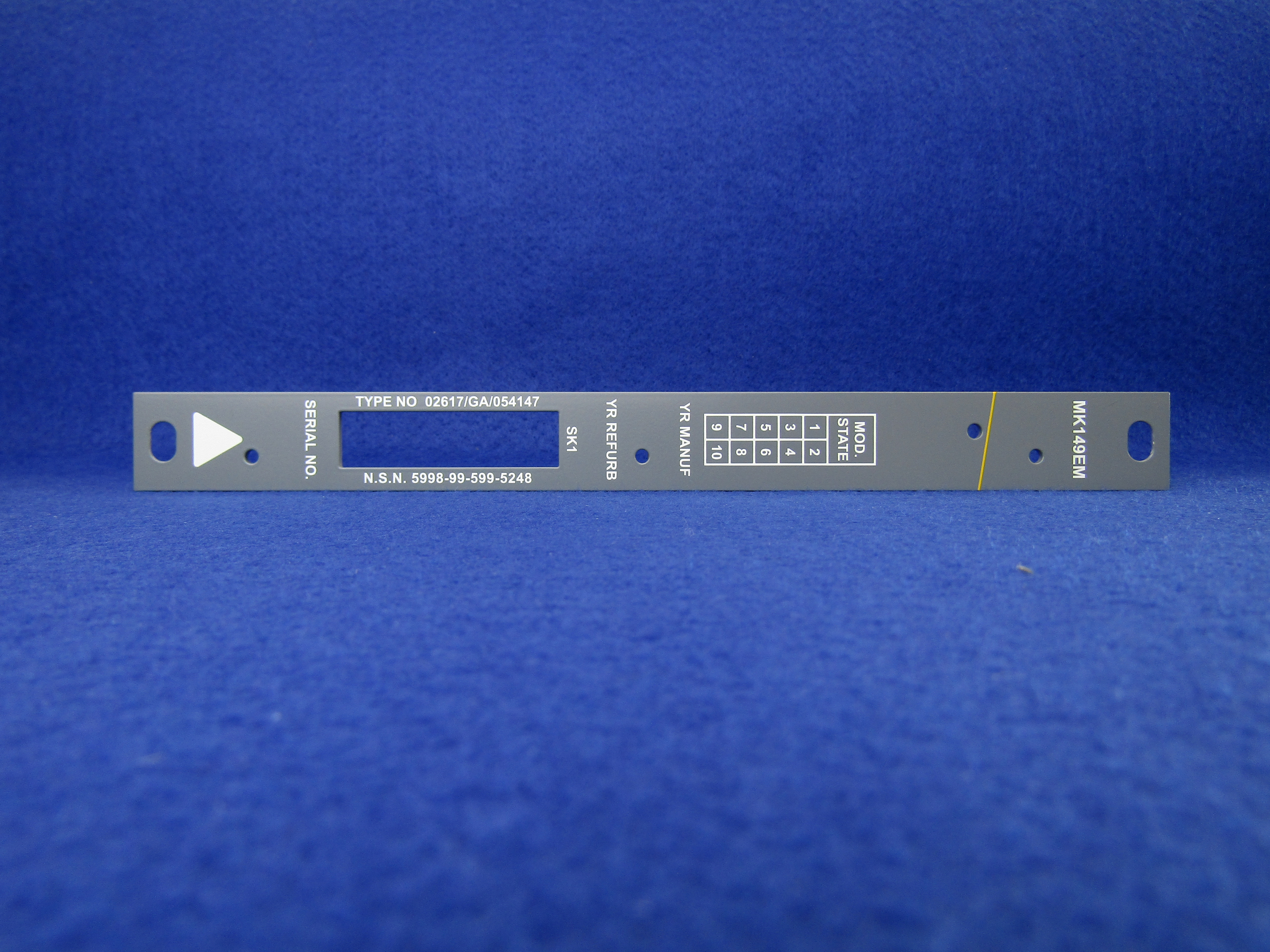 Laser-marked stainless engineering plate